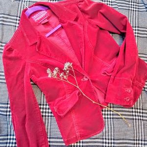 Hot kiss red corduroy lg blazer 💋
